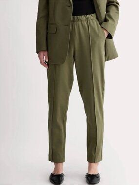 Everlane Cotton Dream Pant, Olive Green, Size S
